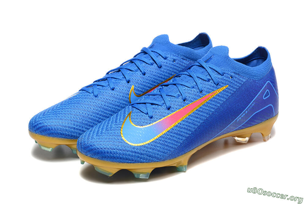 Nike Air Zoom Mercurial Vapor 16 Elite FG Football Boots - Blue/Gold/Pink 5