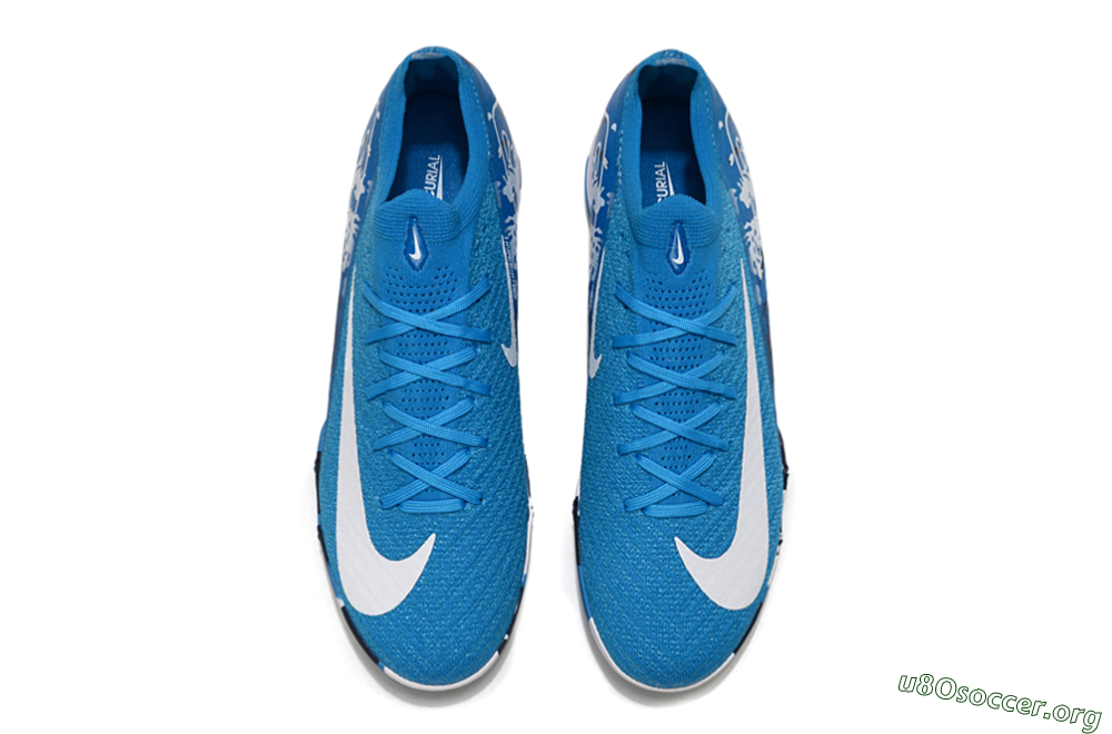 Nike Air Zoom Mercurial Vapor 16 Elite TF Football Shoes - Blue/White/Black 4