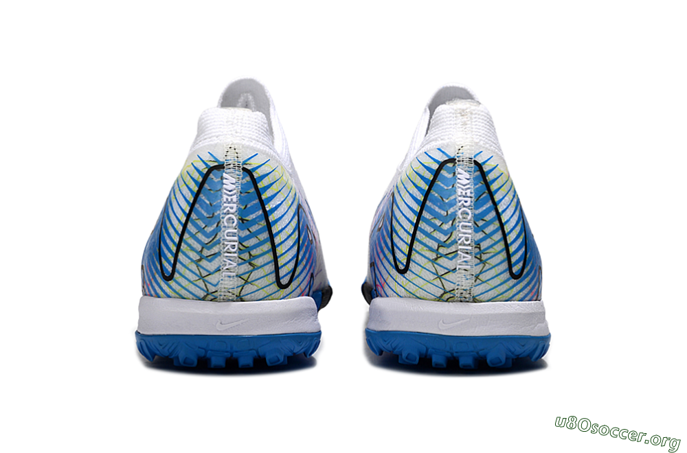Nike Air Zoom Mercurial Vapor 16 Elite TF Football Shoes - White/Blue/Black 5