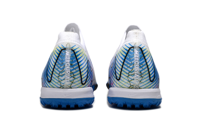 Nike Air Zoom Mercurial Vapor 16 Elite TF Football Shoes - White/Blue/Black