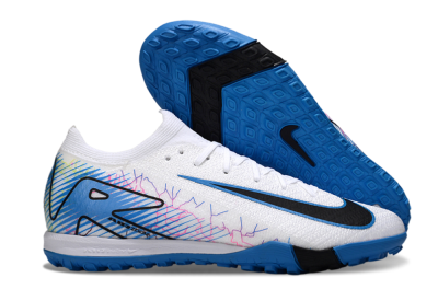 Nike Air Zoom Mercurial Vapor 16 Elite TF Football Shoes - White/Blue/Black