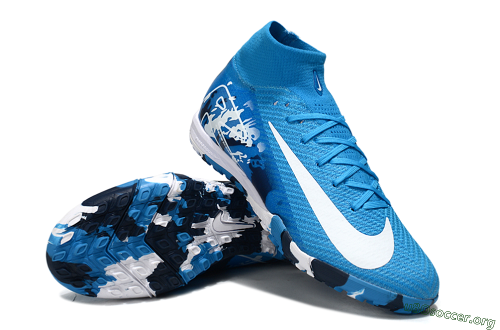 Nike Air Zoom Mercurial Superfly 10 Elite TF Football Shoes - Blue/White 0