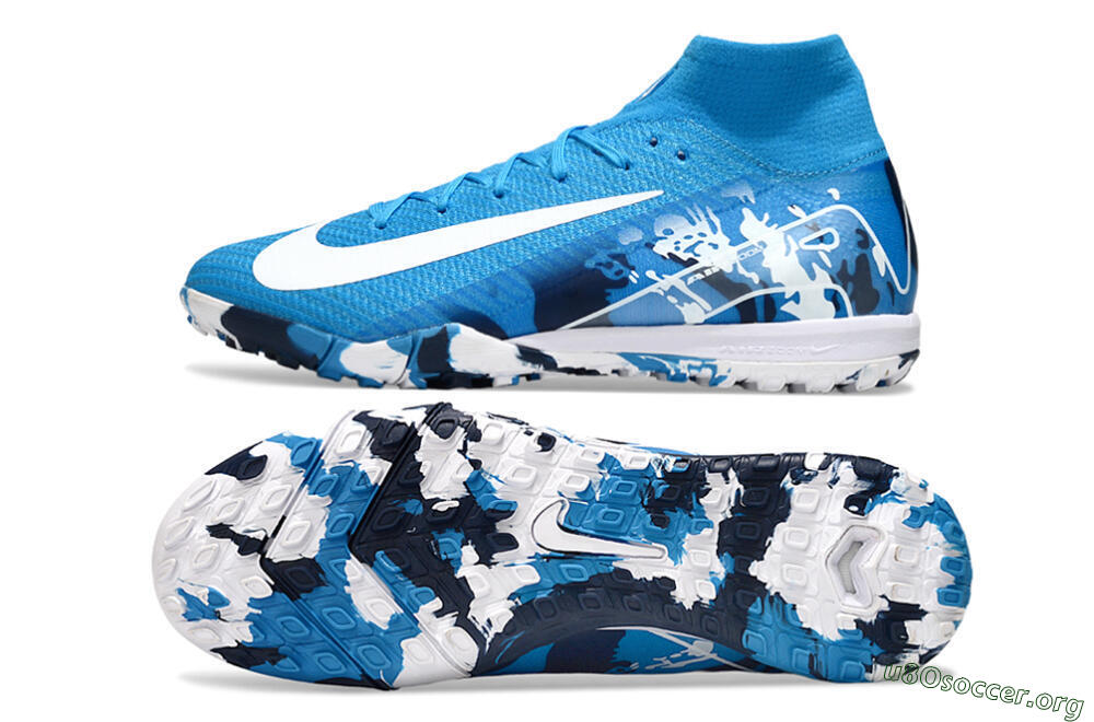 Nike Air Zoom Mercurial Superfly 10 Elite TF Football Shoes - Blue/White 1