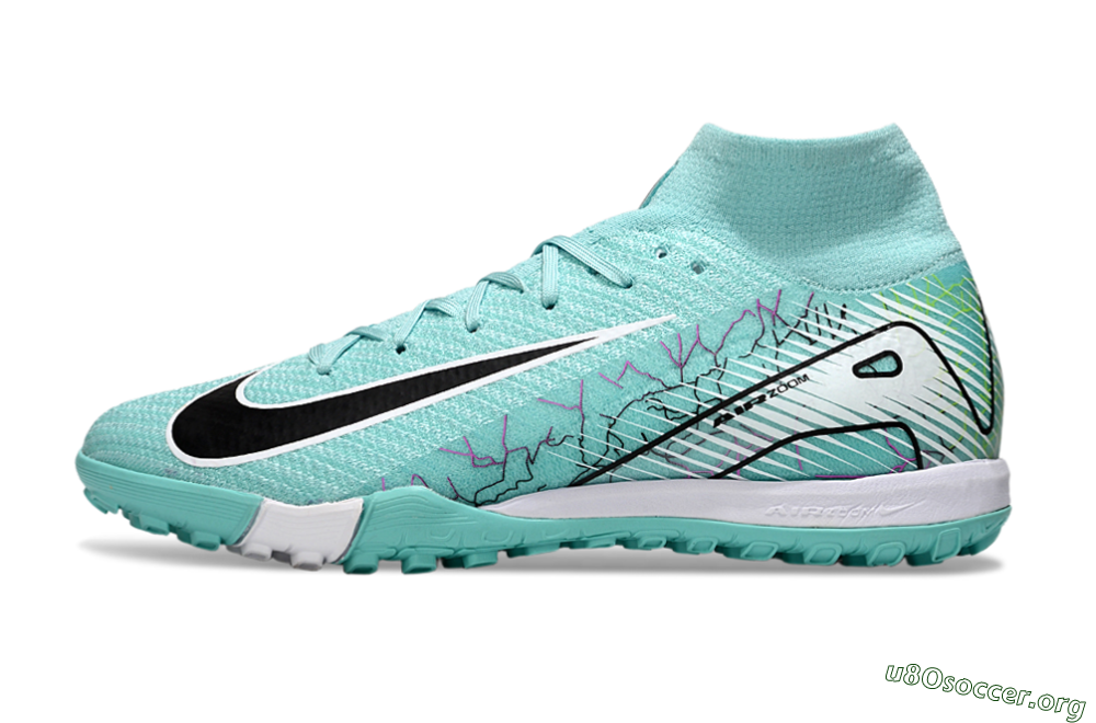 Nike Air Zoom Mercurial Superfly 10 Elite TF Football Shoes - Jade/Black/White 3