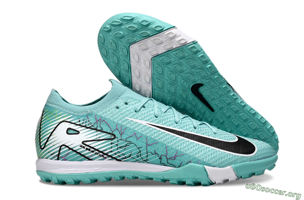 Nike Air Zoom Mercurial Vapor 16 Elite TF Football Shoes - Jade/Black/White 2
