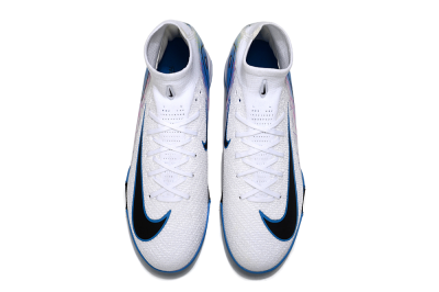 Nike Air Zoom Mercurial Superfly 10 Elite TF Football Shoes - White/Blue/Black