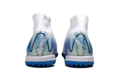 Nike Air Zoom Mercurial Superfly 10 Elite TF Football Shoes - White/Blue/Black