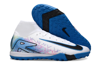 Nike Air Zoom Mercurial Superfly 10 Elite TF Football Shoes - White/Blue/Black