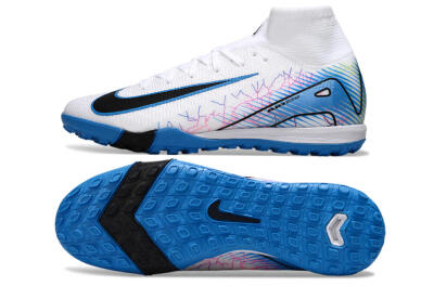 Nike Air Zoom Mercurial Superfly 10 Elite TF Football Shoes - White/Blue/Black