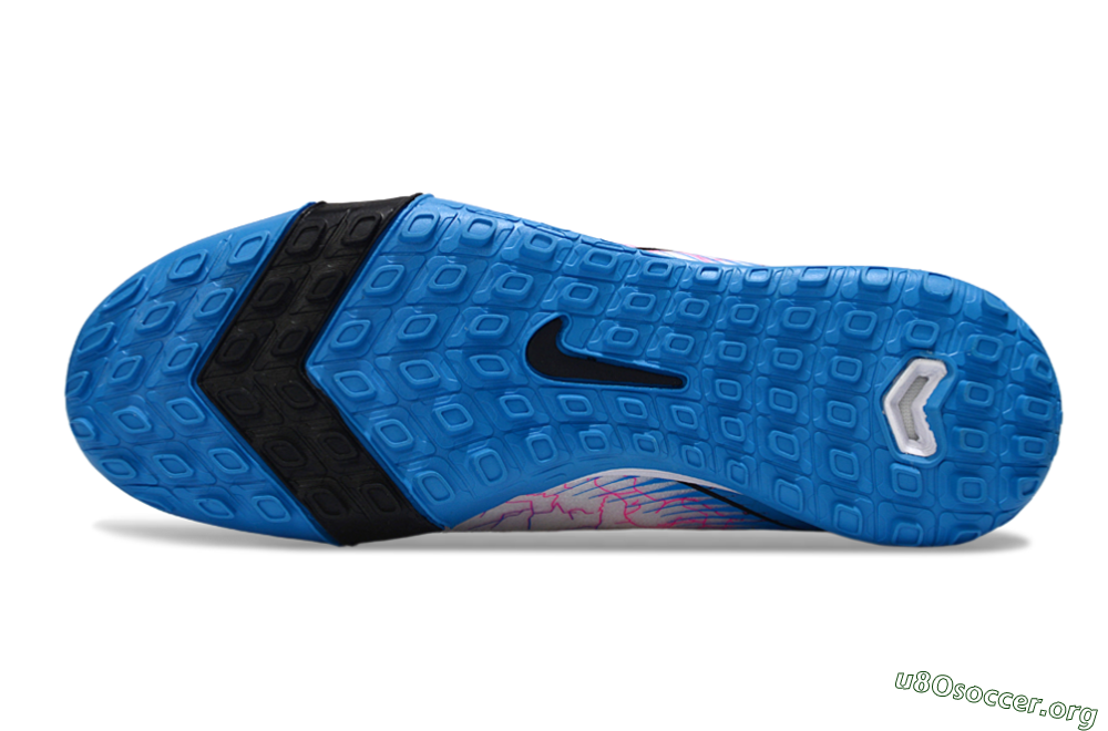 Nike Air Zoom Mercurial Superfly 10 Elite TF Football Shoes - White/Blue/Black 6