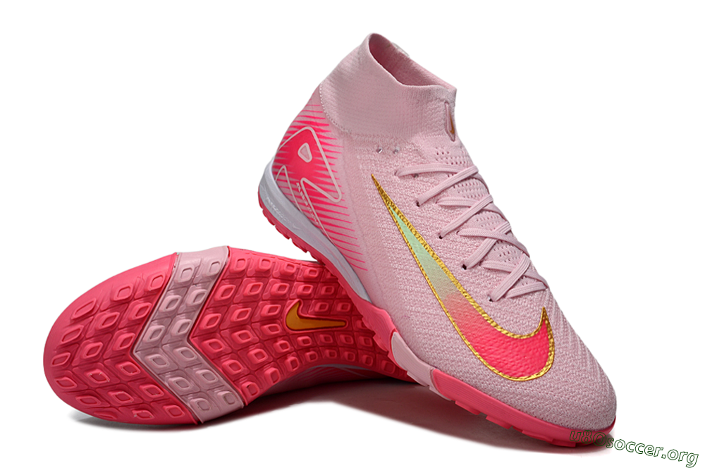 Nike Air Zoom Mercurial Superfly 10 Elite TF Football Shoes - Pink/Red/Gold 0