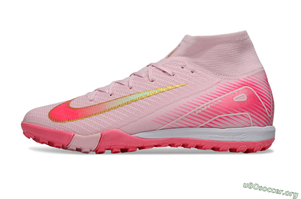 Nike Air Zoom Mercurial Superfly 10 Elite TF Football Shoes - Pink/Red/Gold 3