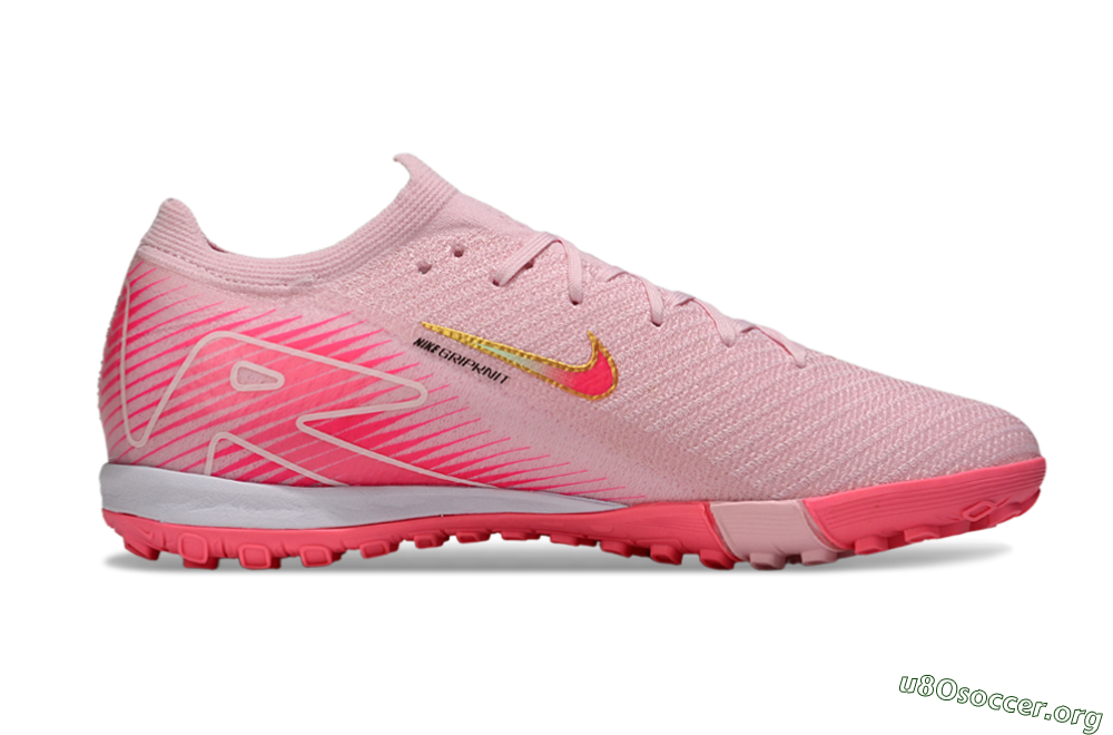 Nike Air Zoom Mercurial Vapor 16 Elite TF Football Shoes - Pink/Gold/White 7
