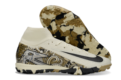 Nike Air Zoom Mercurial Superfly 10 Elite TF Football Shoes - Beige/Black/Brown