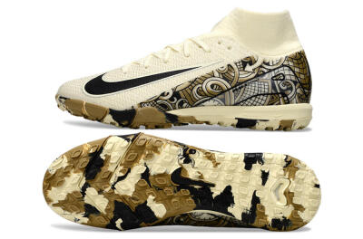 Nike Air Zoom Mercurial Superfly 10 Elite TF Football Shoes - Beige/Black/Brown