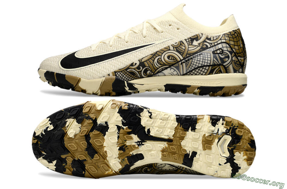 Nike Air Zoom Mercurial Vapor 16 Elite TF Football Shoes - Beige/Black/Brown 1
