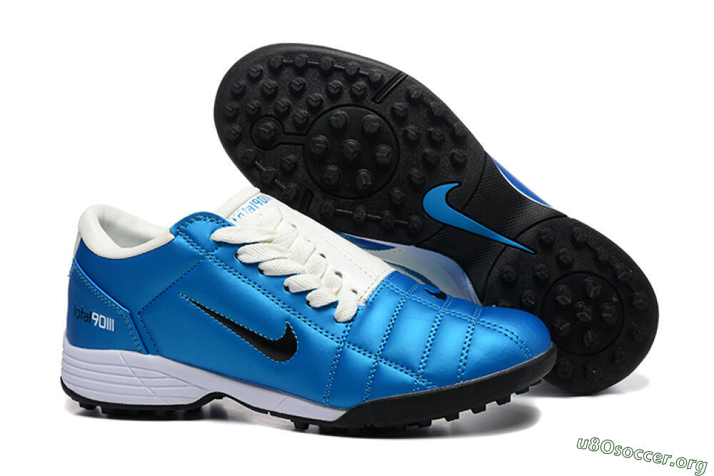 Nike Total 90 III TF Football Shoes - Blue/Black/White 2