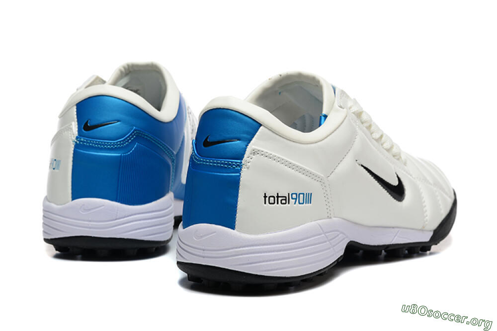 Nike Total 90 III TF Football Shoes - Beige/Black/Blue 9