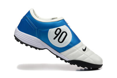 Nike Total 90 III TF Football Shoes - Beige/Black/Blue