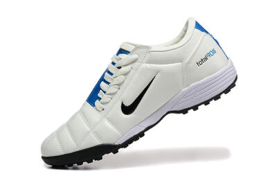 Nike Total 90 III TF Football Shoes - Beige/Black/Blue