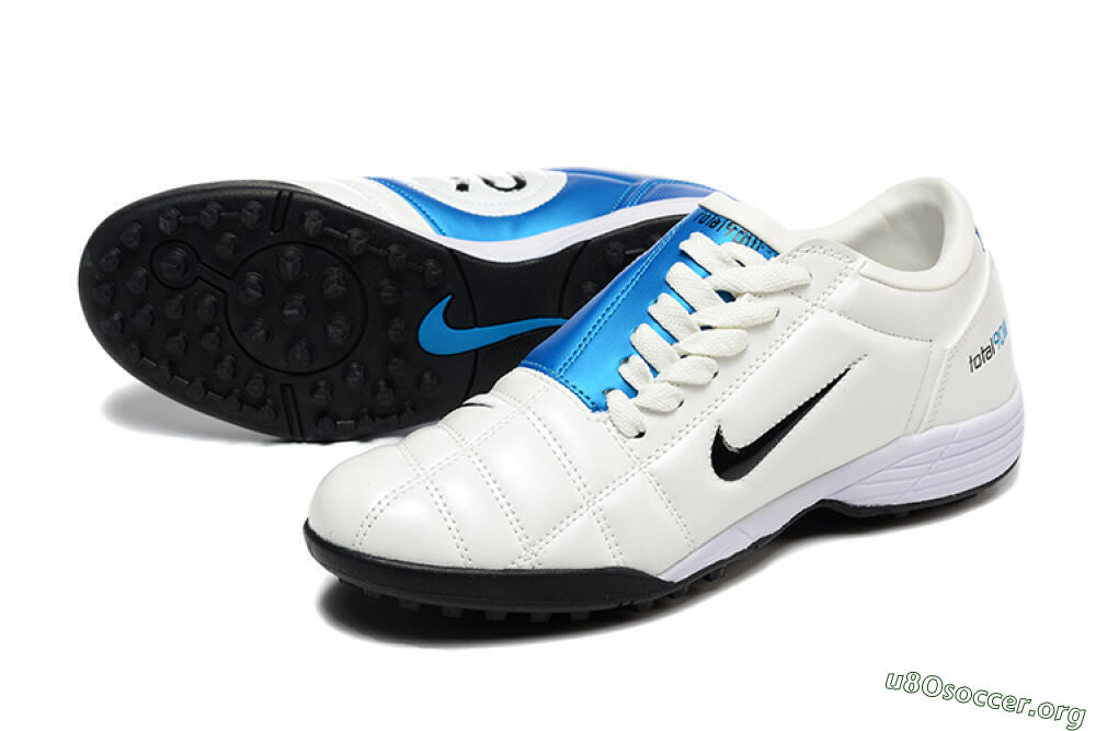 Nike Total 90 III TF Football Shoes - Beige/Black/Blue 0