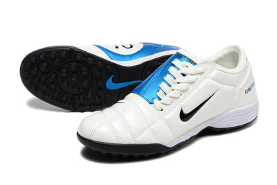 Nike Total 90 III TF Football Shoes - Beige/Black/Blue