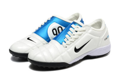 Nike Total 90 III TF Football Shoes - Beige/Black/Blue