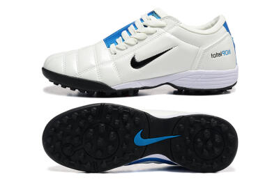 Nike Total 90 III TF Football Shoes - Beige/Black/Blue