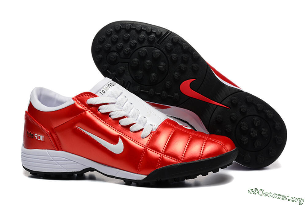 Nike Total 90 III TF Football Shoes - Red/White/Black 2