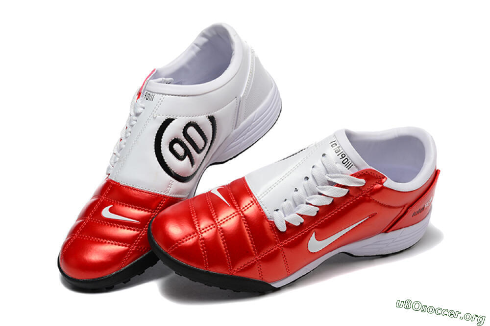 Nike Total 90 III TF Football Shoes - Red/White/Black 6