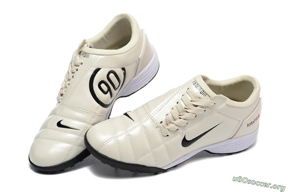 Nike Total 90 III TF Football Shoes - Beige/Black/White 6