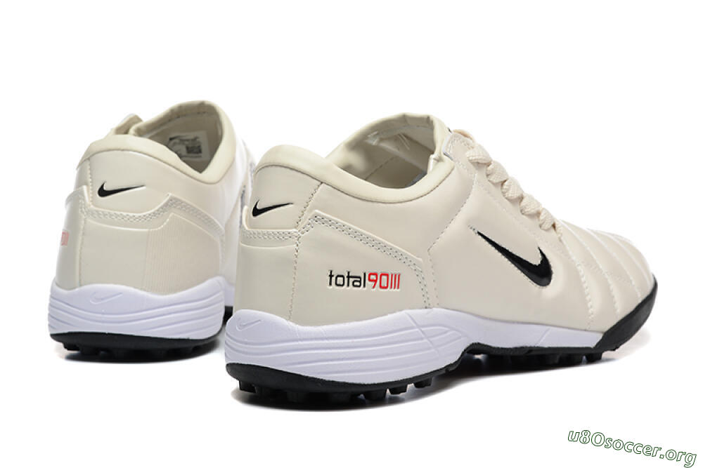 Nike Total 90 III TF Football Shoes - Beige/Black/White 9