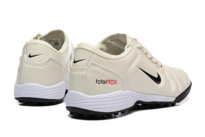 Nike Total 90 III TF Football Shoes - Beige/Black/White