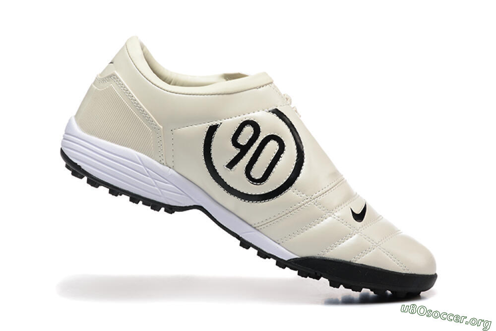 Nike Total 90 III TF Football Shoes - Beige/Black/White 7
