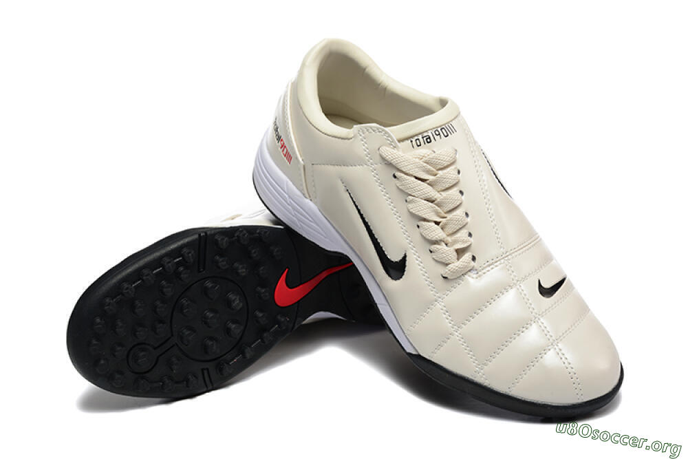 Nike Total 90 III TF Football Shoes - Beige/Black/White 4