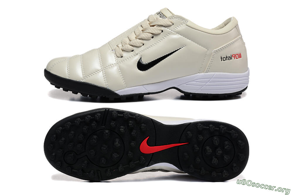 Nike Total 90 III TF Football Shoes - Beige/Black/White 1