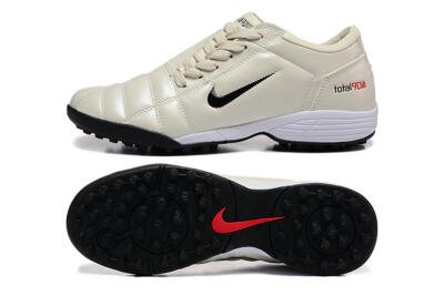 Nike Total 90 III TF Football Shoes - Beige/Black/White