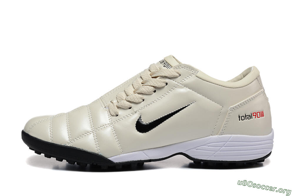 Nike Total 90 III TF Football Shoes - Beige/Black/White 3