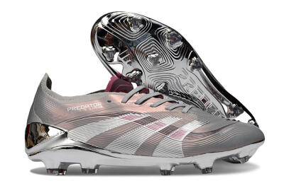Adidas Predator 25 Elite FG Football Boots - Silver/Pink/Red