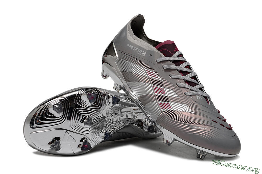 Adidas Predator 25 Elite FG Football Boots - Silver/Pink/Red 0