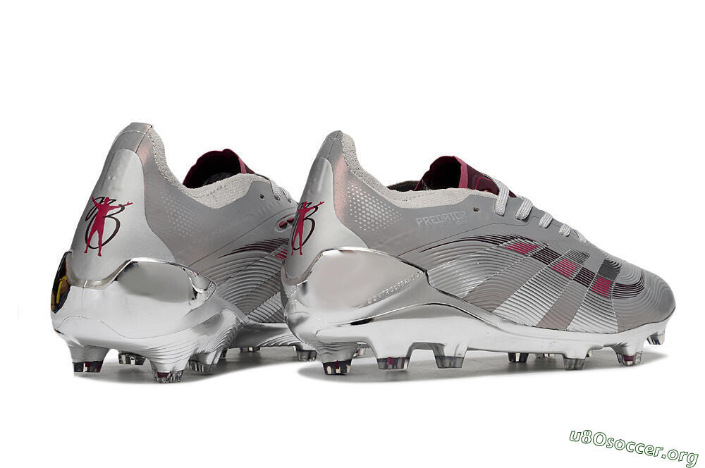 Adidas Predator 25 Elite FG Football Boots - Silver/Pink/Red 6
