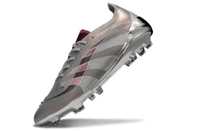 Adidas Predator 25 Elite FG Football Boots - Silver/Pink/Red