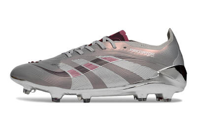 Adidas Predator 25 Elite FG Football Boots - Silver/Pink/Red