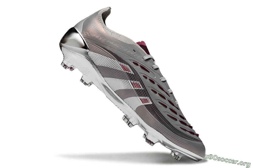 Adidas Predator 25 Elite FG Football Boots - Silver/Pink/Red 4