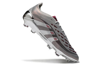 Adidas Predator 25 Elite FG Football Boots - Silver/Pink/Red