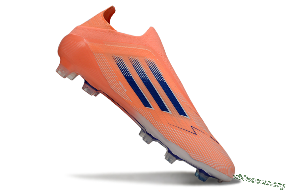 Adidas F50 Elite Laceless FG Football Boots - Orange/Blue/White 4