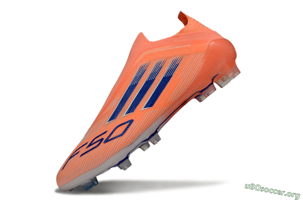Adidas F50 Elite Laceless FG Football Boots - Orange/Blue/White 5