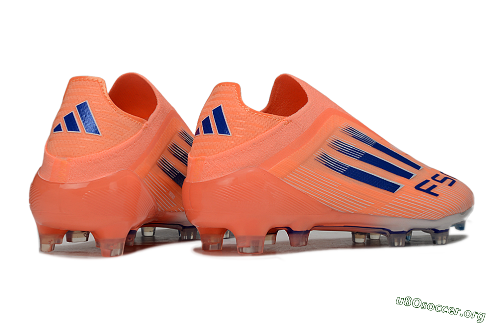 Adidas F50 Elite Laceless FG Football Boots - Orange/Blue/White 6