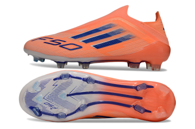 Adidas F50 Elite Laceless FG Football Boots - Orange/Blue/White