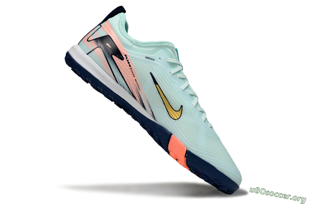 Nike Air Zoom Mercurial Vapor 16 Pro TF Football Shoes - Jade/Gold/Pink 4